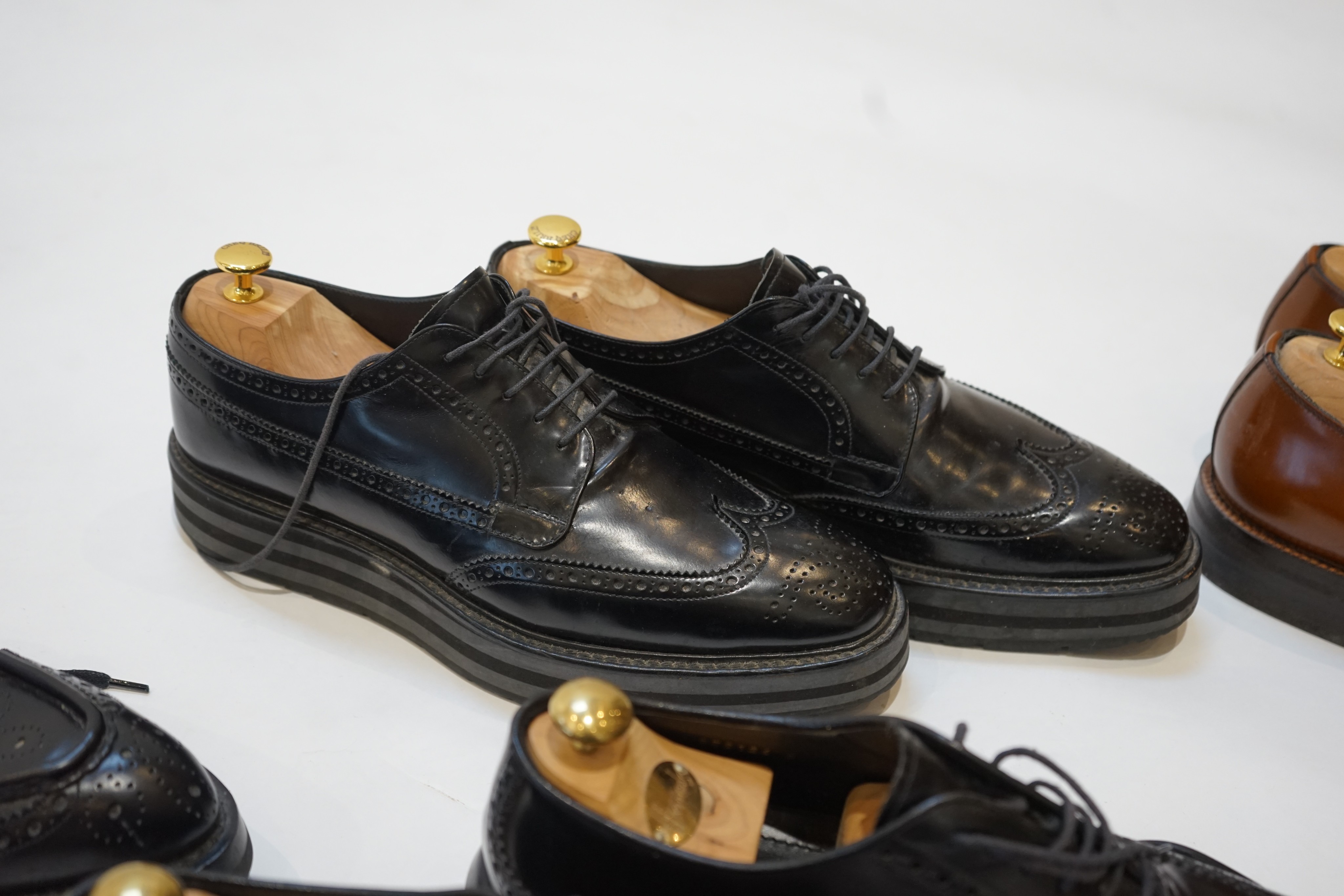 Five pairs of gentleman's Prada shoes